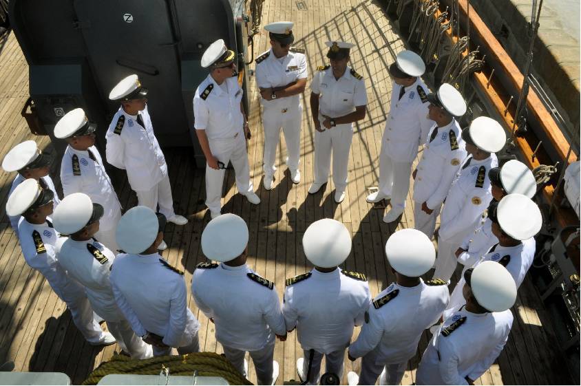 Egyptian Naval Officers Visit onboard Tarangini